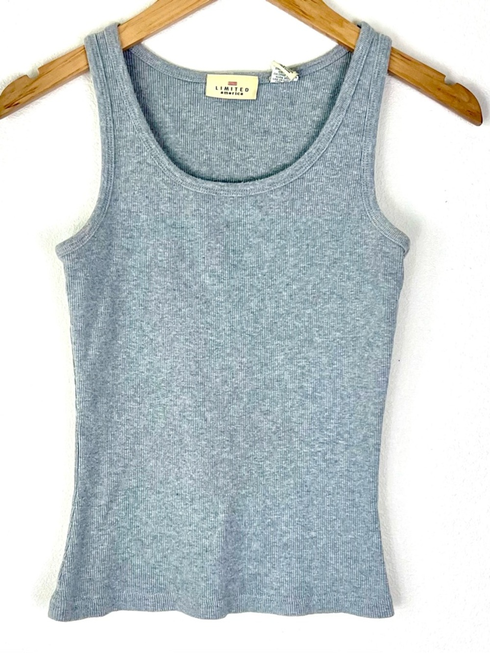 Cotton Limited America vintage 100% cotton gray tank top size medium